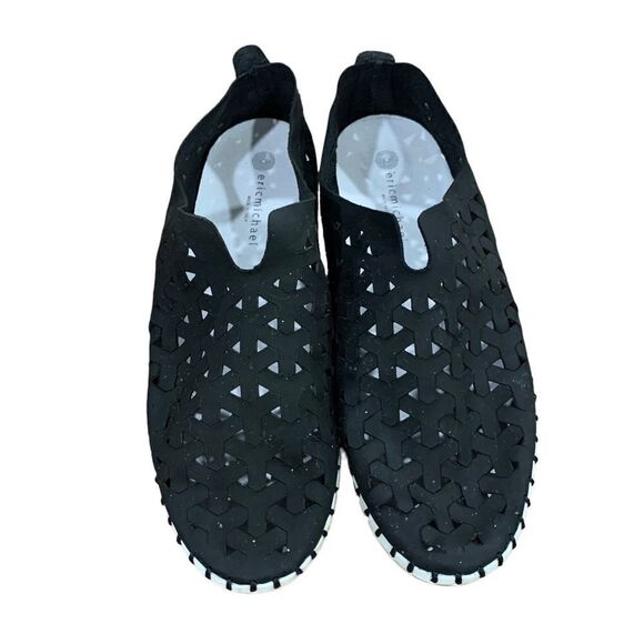 Eric Michael Inez Black Perforated Leather Slip On Made in Italy Sz 39 - Picture 2 of 10